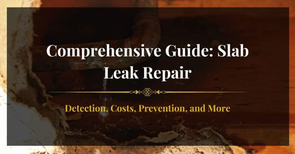 Home foundation slab leak repair in progress, showcasing professional detection and repair techniques.