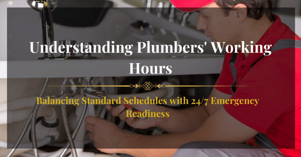 24 hour plumber: A professional plumber fixing a pipe in an emergency.