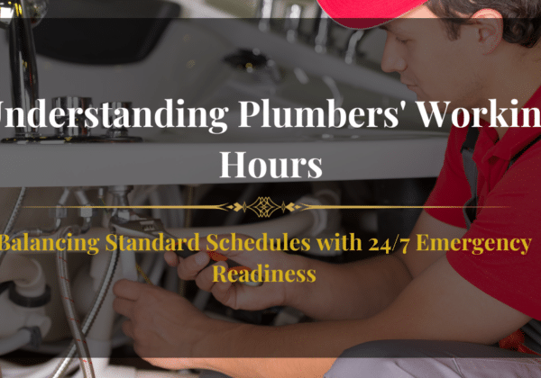 24 hour plumber: A professional plumber fixing a pipe in an emergency.