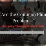 Plumber fixing a kitchen sink with emergency plumbing tools for emergency plumbing services.