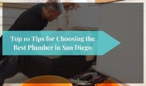 Experienced plumber San Diego repairing a leaking pipe.