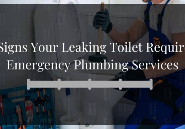 emergency plumbing services: A professional plumber repairing a leaking toilet to prevent water damage and costly repairs.