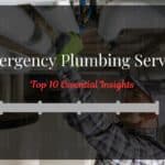 Emergency Plumbing Services: Emergency plumber fixing a burst pipe with specialized tools.