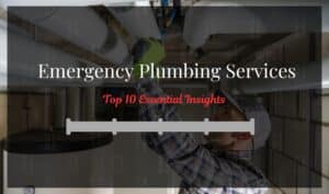 Emergency Plumbing Services: Emergency plumber fixing a burst pipe with specialized tools.