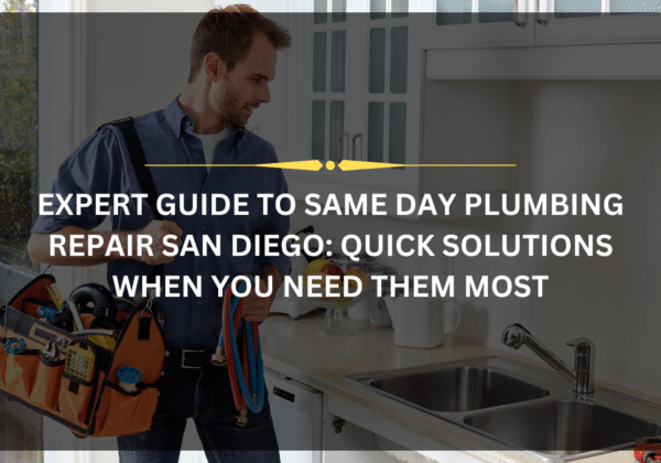plumber performing same day plumbing repair San Diego