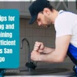 A modern water-efficient kitchen faucet in a San Diego home.