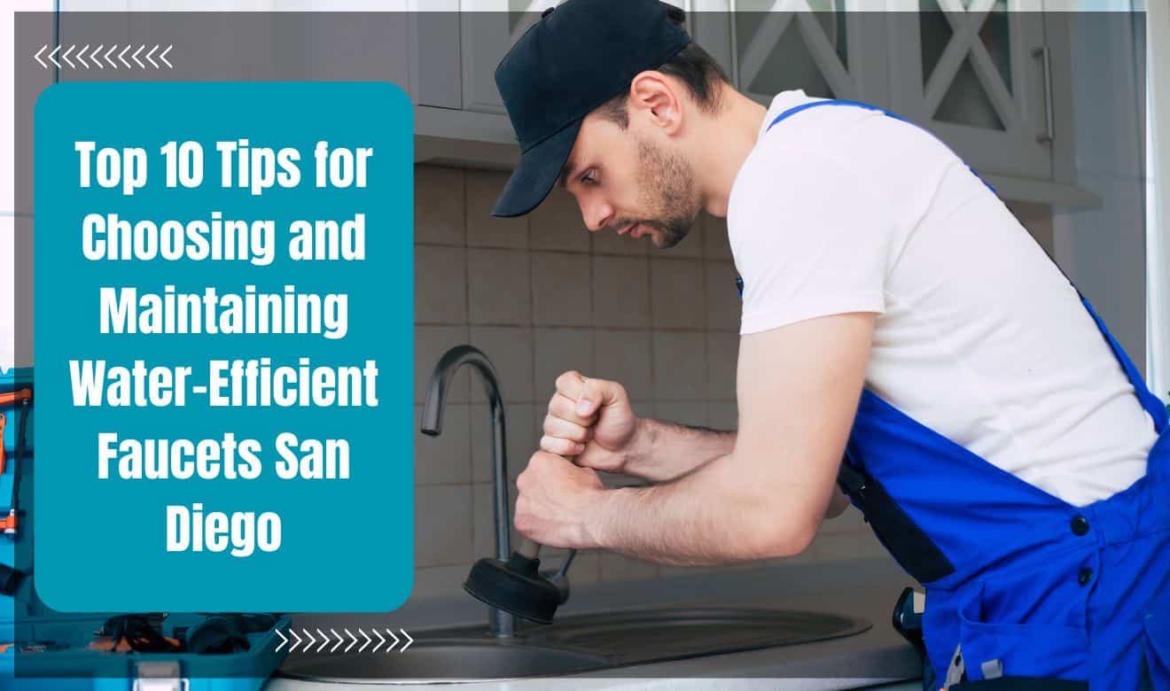 Faucets San Diego: A modern water-efficient kitchen faucet in a San Diego home.