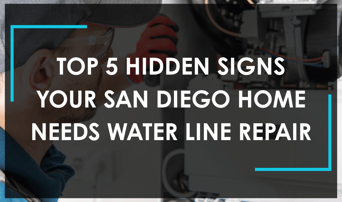 Close-up of a plumber inspecting underground water pipes for water line repair San Diego