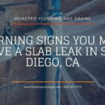 how to tell if you have a slab leak San Diego