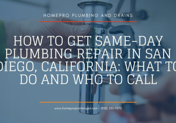 same day plumbing repair San Diego